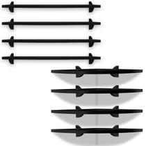 Kit 4 Prateleiras Nicho 60x15 + 4 De Canto Flutuante 35x35