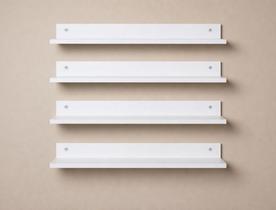 Kit 4 Prateleiras Porta Esmalte em MDF Organização 50cm Branca/Preta/Amadeirada Kit 4 Prateleiras Porta Esmalte em MDF Organização 50cm Branca/Preta/Amadeirada