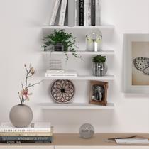 Kit 4 Prateleiras Suspensa Escritório Quarto Decoração