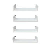 Kit 4 Prateleiras Tipo U 45x20x11,5cm