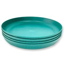 Kit 4 Prato Fundo Plástico Ø22cm 2443499 Verde - Quanhe Kit 4 Prato Fundo Plástico Ø22cm 2443499 Verde - Quanhe