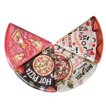 Kit 4 Prato Pizza Formato Triangular Servir Fatia Estampado