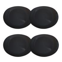 Kit 4 Prato Plástico Duro Resistente 29cm Comida Chique Luxo