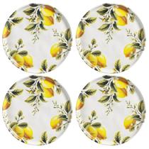 Kit 4 Pratos De Sobremesa Bio Limonata 21,5cm Porto Brasil Cerâmica Servir Torta Kit 4 Pratos De Sobremesa Bio Limonata 21,5cm Porto Brasil Cerâmica Servir Torta
