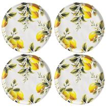 Kit 4 Pratos De Sobremesa Bio Limonata 21,5cm Porto Brasil Cerâmica Servir Torta