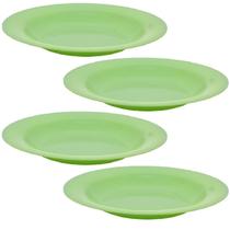 Kit 4 Pratos Fundo 23cm em Melamina Colorido Crianças Kit 4 Pratos Fundo 23cm em Melamina Colorido Crianças