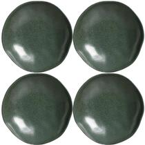 Kit 4 Pratos Fundos Orgânico 21cm Cerâmica Verde 600ml Arauco Porto Brasil