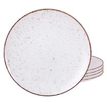 Kit 4 Pratos Rasos de Porcelana Rústico 28cm Tramontina