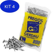 Kit 4 Prego 17X27 Com Cabeça Gerdau 1 Kg