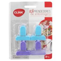 Kit 4 Prendedores Clipes Lacres Fecha Embalagens Sacos - Clink