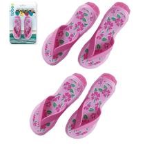 Kit 4 Prendedores De Toalha Sandália Rosa Clip Para Cadeira De Praia - 3104 Tobee