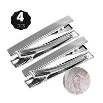 Kit 4 Presilha Prendedor De Cabelo Clips Bico De Pato Jacaré