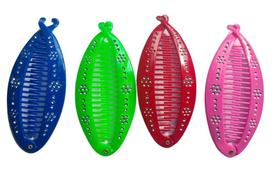 kit 4 Presilhas Banana Colorida c/ strass feminina com pente