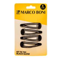 Kit 4 Presilhas De Cabelo Tic Tac Black Glow Marco Boni Kit 4 Presilhas De Cabelo Tic Tac Black Glow Marco Boni