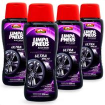 Kit 4 Pretinhos Automotivo Limpa Pneus Classic Ultra Brilho Proauto 500ml