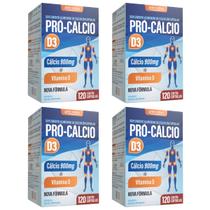 Kit 4 Pro Calcio 900mg + Vitamina D3 - Arte Nativa, 120 Capsulas cada