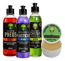 Kit 4 Produtos Alien Ind Cera Polimento E Limpeza Completa