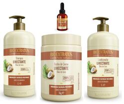 Kit 4 Produtos Umectante Bio Extratus Hidrata Nutre Repara