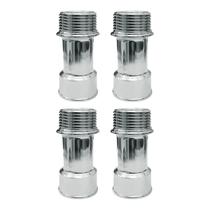 Kit 4 Prolongador Extensão Média Cromada 1/2 DN15 Hidráulica Kit 4 Prolongador Extensão Média Cromada 1/2 DN15 Hidráulica