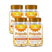 Kit 4 Própolis Extrato Seco 60 Cápsulas 550mg Chamel Kit 4 Própolis Extrato Seco 60 Cápsulas 550mg Chamel