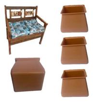 Kit 4 Proteção De Cadeira Silicone Pé Quadrado 5Cm 6Cm 6,5Cm