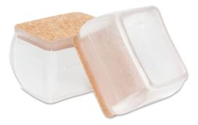 Kit 4 Proteção Pé Cadeira Retangular Lar-2,5-3,8 Comp3,8-5,1