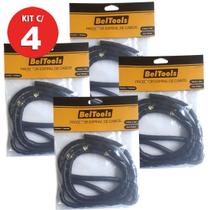 Kit 4 Protetor Cabos Espiral 12mm X 2 Metros Preto Beltools