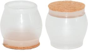 Kit 4 Protetor Cadeira Mesa Móveis Bancos Pé Silicone Feltro