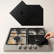 Kit 4 Protetor de Boca de Fogão Teflon Lavável Antiaderente 27x27cm Reutilizável