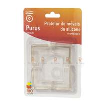 Kit 4 Protetor De Silicone Quina Canto Mesa Bebê Criança