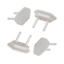 Kit 4 Protetor De Tomada Criança Bêbe Anti Choque Branco