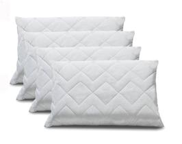 Kit 4 Protetor de Travesseiro Impermeável em Matelassê 100% Algodão 50x70cm - BF Colchões Kit 4 Protetor de Travesseiro Impermeável em Matelassê 100% Algodão 50x70cm - BF Colchões