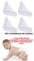 Kit 4 protetor quina cantos mesa móveis prateleira proteção segurança bebê criança - Art House