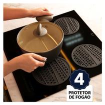 Kit 4 Protetor Silicone Fogão Indução Cooktop Antiderrapante