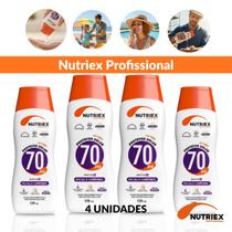 Kit 4 Protetor Solar Facil e Corporal 70 FPS Nutriex 120ml Kit 4 Protetor Solar Facil e Corporal 70 FPS Nutriex 120ml