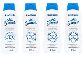 Kit 4 Protetor Solar Red Apple Summer Fps30 210ml
