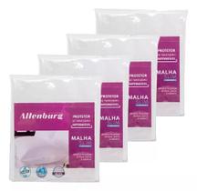 Kit 4 Protetores De Travesseiro Impermeavel Altenburg Slim com Ziper 50x70cm