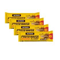 Kit 4 Proto Wafer Nutrata com Whey Protein e 6g de Proteína Sabor Dulce De Leche Havanna 30g