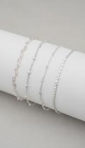 Kit 4 Pulseiras Femininas Prata 925 Kit 4 Pulseiras Femininas Prata 925