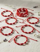 Kit 4 Pulseiras Vermelhas Kabbalah Casal Par Proteção Inveja Mau Olhado Ajustável Kit 4 Pulseiras Vermelhas Kabbalah Casal Par Proteção Inveja Mau Olhado Ajustável