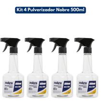 Kit 4 Pulverizador Transparente Borrifador Spray Multiuso Nobre 500ml