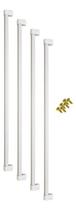 Kit 4 Puxador 480mm Plástico Móveis Gaveta Armário Roupeiro Fosco / Cromado Alça