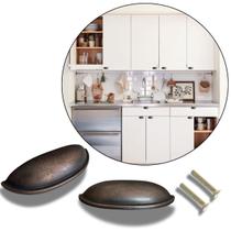 Kit 4 Puxador Concha para Armário, Porta e Gaveta Armário em Metal