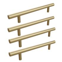 Kit 4 Puxador Haste Dourado Em Inox Redondo 160mm Kit 4 Puxador Haste Dourado Em Inox Redondo 160mm