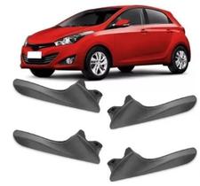 Kit 4 Puxador Maçaneta Interna Grafite Hb20 2012 13 A 2020