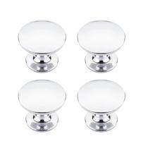 Kit 4 Puxador Ponto 24mm Cromado Para Gaveta - RENNA Kit 4 Puxador Ponto 24mm Cromado Para Gaveta - RENNA