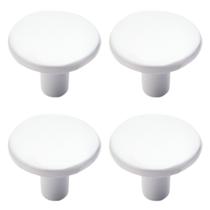 Kit 4 Puxador Ponto Girare Branco Brilho 22mm Para Gavetas De Móveis Kit 4 Puxador Ponto Girare Branco Brilho 22mm Para Gavetas De Móveis