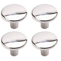 Kit 4 Puxador Ponto Girare Cromado 22mm Para Gavetas De Móveis