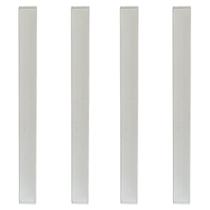 Kit 4 Puxador Slim de Plástico Branco para Móveis Balcão Cômoda Leve Resistente e de Fácil Instalação