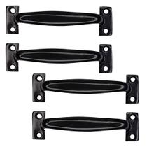 Kit 4 Puxador Tipo Alça Aço Porta Armário Gaveta 130mm Preto Kit 4 Puxador Tipo Alça Aço Porta Armário Gaveta 130mm Preto
